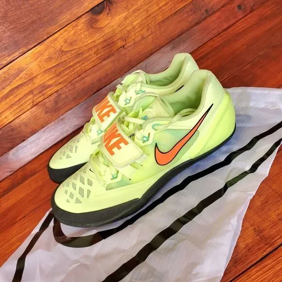 Nike Zoom Rotational 6 Green/Volt Throw Shoes w/ Bag Size 9.5 685131-700 - Picture 1 of 9